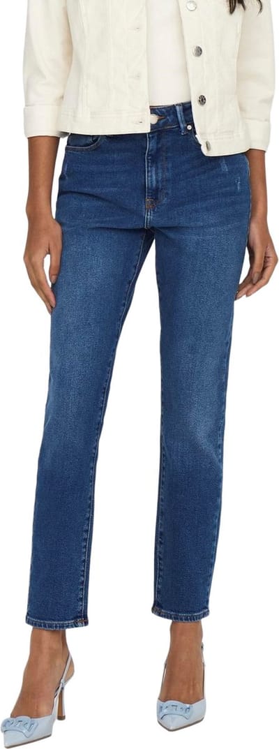 Only Jeans Onlemily Stretch Life Hw S A Cro718 Noos 15235791 Medium Blue Denim Dames Maat - W27 X L34
