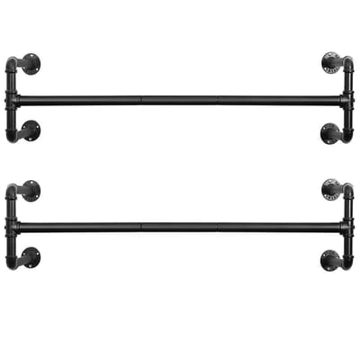 Songmics 2 Kledingstangen Voor Aan De Muur - Kledingrek - Kledingrekken - Kledingstang