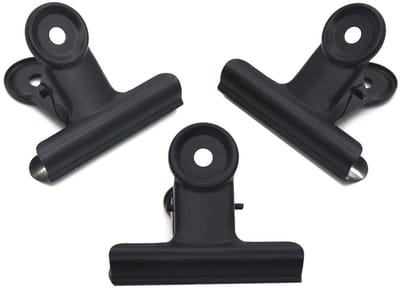 Bulldog Clips - 50 mm - 20 Stuks - Zwart Metaal - Voor Papier Documenten Thuis Kantoor School