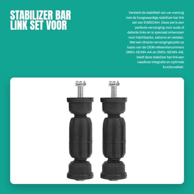 Dailygoods- Stabilisatorstang Directe Vervanging - Antirollink - Rubber/Aluminium Materiaal - Geschikt voor Hatchback/Saloon/Estate - Optimale Compatibiliteit - Perfecte Controle - Stabilisatorlink