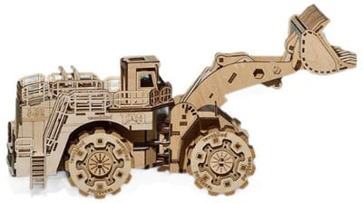 Bulldozer - 3D Puzzel met Handleiding - DIY - Miniatuur Modelbouw Hout Kinderen en Volwassenen - Houten bouwpakket - Assemblr