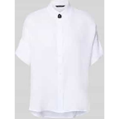 regular fit blouse met opstaande kraag en knoopsluiting