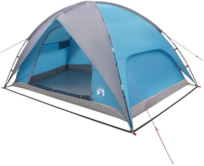 vidaXL - Campingtent - met - waterdichte - regenfly - 4-persoons - Blauw