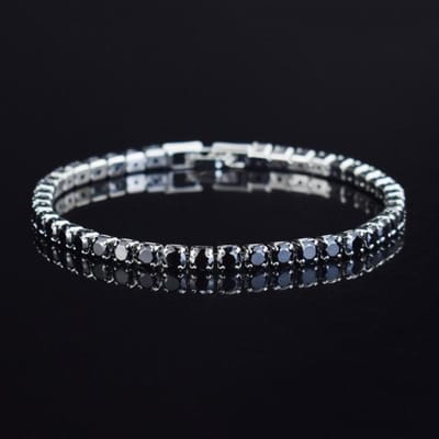 4mm Micro-Ingelegde Zirkoon Tennis Armband Voor Vrouwen Nieuwe Heren Armband Homme Sieraden Accessoires Groothandel 19cm gray