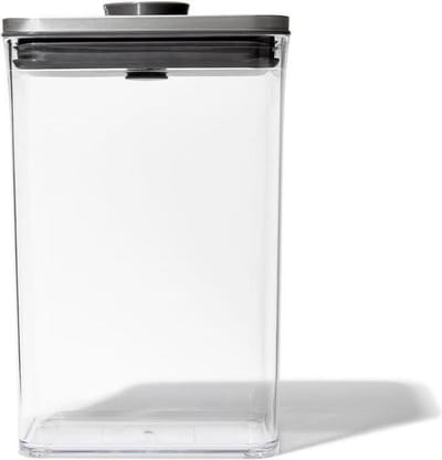OXO - POP Steel Voorraadbus - Rechthoekig - Medium - 2,6 Liter