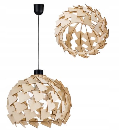 Loft Hanglamp Hout E27 - Stijlvolle Verlichting