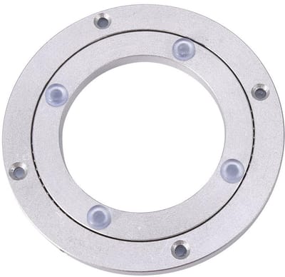Allecto - Aluminium Draaitafel - 10 inch Lazy Susan - Robuust en Corrosiebestendig - Ideaal voor Keuken - Meedraaiende Plank - Geschikt voor Tafel ...