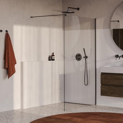 Brauer Oblivion - Inloopdouche - Helder Glas - 110 x 200 cm - incl. Glascoating - PVD Gunmetal Geborsteld