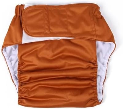 Allecto Plus - Wasbare luier voor volwassenen herbruikbare verstelbare grote luier voor ouderen (Kleur: Koffie)