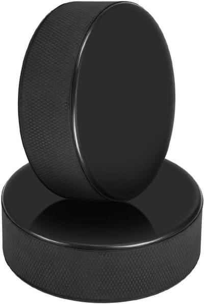 Ijshockeypucks - Trainingspucks - Vaardigheidstraining - Massief rubber - 2 stuks - Zwart