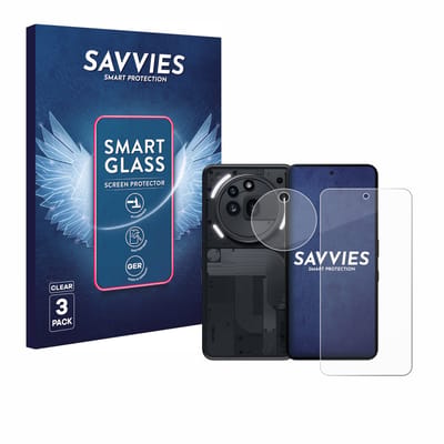 3 Stuks Savvies Screenprotector - geschikt voor Nothing Phone (3a) Pro (Voor+Camera) - beschermfolie glas transparant