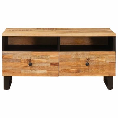vidaXL - Salontafel - Bruin - 80 - x - 54 - x - 40 - cm - Massief - Mango - Hout