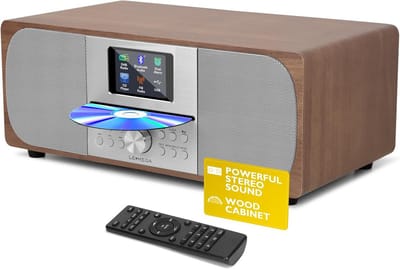 CD Speler met DAB+ Radio en Bluetooth | Krachtig HIFI Stereo Systeem met Houten Kast en 100W Speakers