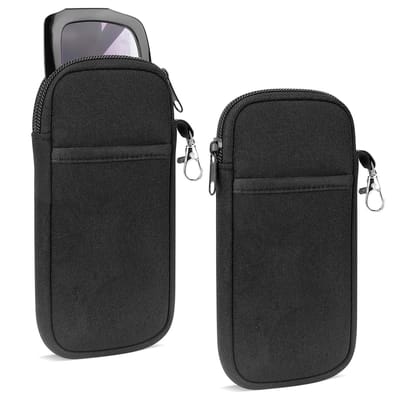 Dailygoody - Zonnebrillenhoesje - 2-pack - Groot Brillenhoesje voor Zonnebrillen - Zwart - Reistas voor Brillen - Compatibel met verschillende modelle..