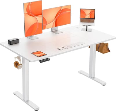 Elektrisch Zit-Sta Bureau ProLift EdgeX - 140x70 cm - Wit - ProLift EdgeX – 140×70 cm - Medahomestore