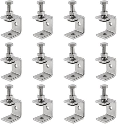 Schroefklem 30mm - 12 Stuks - 304 Roestvrij Staal - Heavy Duty - Klemmen voor Houtbewerking - Breed Mond Ontwerp 16-25mm - C-klem