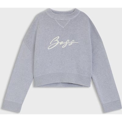 Relaxed fit gebreide pullover van puur katoen, model 'FINEVRA'