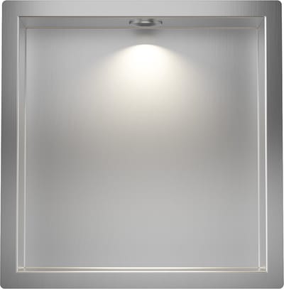 Wiesbaden Demis LED Inbouwnis 30x30x7cm - Roestvrij Staal