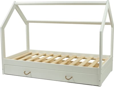 Huisbed - 80x160 cm - met 1 bedlade - wit