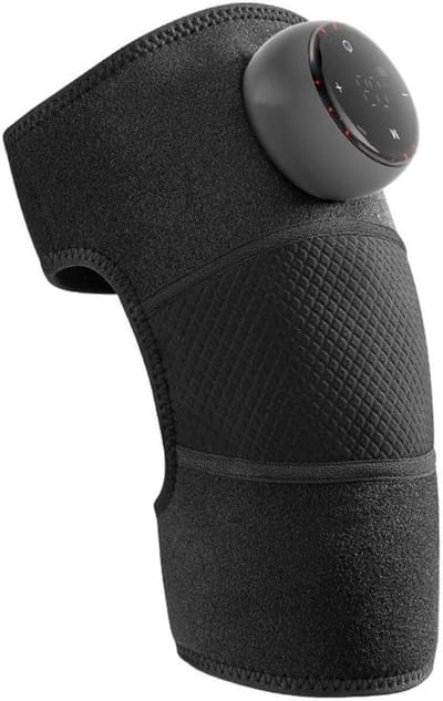 Elektrische Kniebeschermers - Warmte Massage - Pijnverlichting Knie - 5 Warmte Niveaus - 15 Min Auto Shut-Off - Zwart