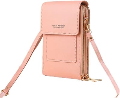 Kruisbody Schoudertas voor Mobiele Telefoon, Leren Mini Tas met Aanraakscherm, Ideaal als Mobiele Telefoon Portemonnee en Draagbare Accessoire