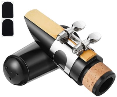 WK Klarinet Mondstuk Set – Inclusief Kap, Rietbinder, Beschermpads & Riet – Complete Mondstukaccessoires voor Altissimo Klarinet