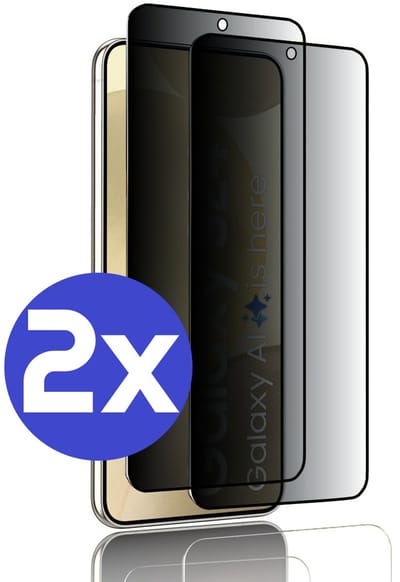 ArmorDrop Privacy Screenprotector Geschikt Voor Samsung S24 - Gehard Glas - 2 Stuks