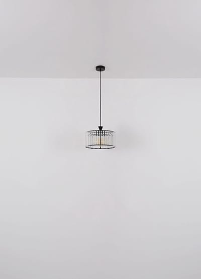 Globo - hanglamp - JORDANA - zwart - glas - Ø 31cm - E27 - 15742H