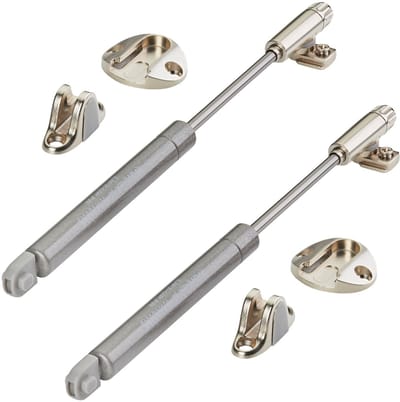 Set van 2 Italiana Ferramenta gasdrukdempers KRABY lift up (45 Newton, 277 mm totale lengte) Gasdrukdemper geschikt voor naar boven openende kastkleppen