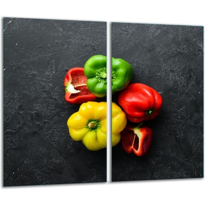 TMK ArtDeko - Snijplank - 30x52 cm - Paprika - Glas - Inductie