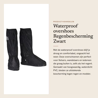 Dailygoods- Overschoenen Waterdicht - Antislip Schoenhoesjes - Fiets/Regenschoenen - Bescherming Tegen Regen - Hoogwaardige PVC - Ideaal Voor Buitenactiviteiten - Schoenbeschermers
