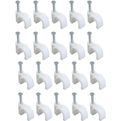 100 STUKS 5mm Stalen Spijker Lijnklem Ronde Kabel Bevestigingsklemmen voor Wandmontage Snoerbeheer