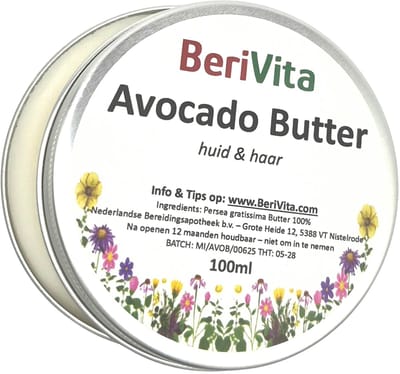 Avocado Butter 100ml Blik - Puur en Onbewerkte Avocadobutter