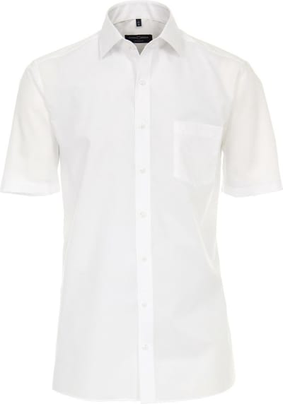 CASA MODA modern fit overhemd - korte mouw - wit - Strijkvriendelijk - Boordmaat: 47 (EU maat: 3XL)