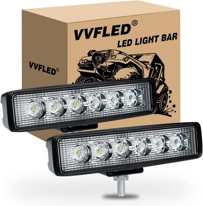 2 Stuks 18W 6 Inch Slanke LED Werklampen voor Auto en Offroad Gebruik