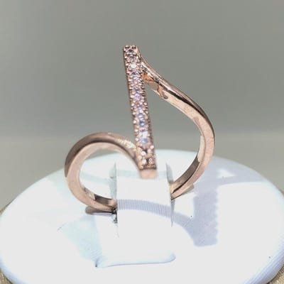 sterling zilver creatieve letter  N  vorm ring dames kleine zirkonia roségoud ring feest verjaardag sieraden cadeau 10