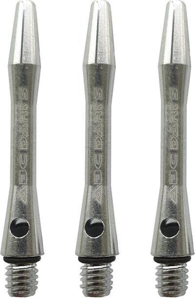 ABC Darts - Dart Shafts - Aluminium Zilver - Short - 3 Sets (9 stuk)