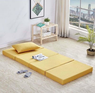 Custom Size Foam Opvouwbare Enkele Matras, 4-Opvouwbare Gast Matras 5cm/8cm Dikke Draagbare Vouwen Futon Floor Bed met Verwijderbare Cover