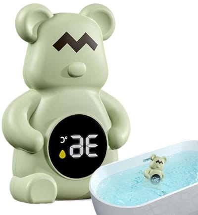 Baby Bad Thermometer - Bad Speelgoed - Veilig Baden - Beer Vorm - 15 cm - Groen