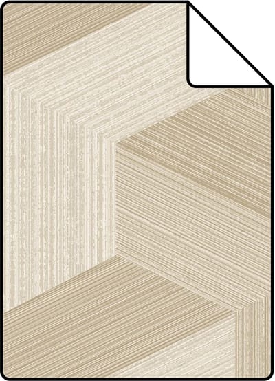 Proefstaal Origin Wallcoverings behang grafisch 3D motief beige - 26,5 x 21 cm - 347949-S