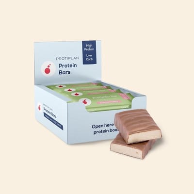 Protiplan - Finest Protein Bar Chocolate Toffee - 16 Repen - Low Carb - Low Sugar - Eiwitrepen