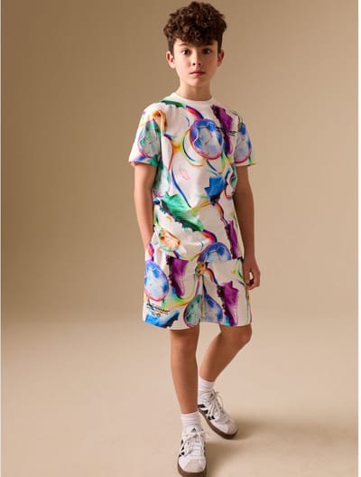 Next - Jongens - Set met T-shirt met korte mouwen en korte broek - Wit