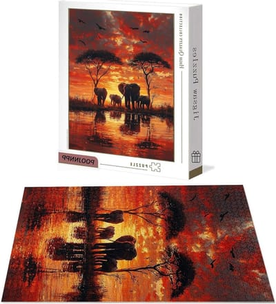 Puzzel 1500 stukjes - Legpuzzel volwassenen - Ontspanning thuis - Houten puzzelstukken - 87x57 cm - Afrikaans thema