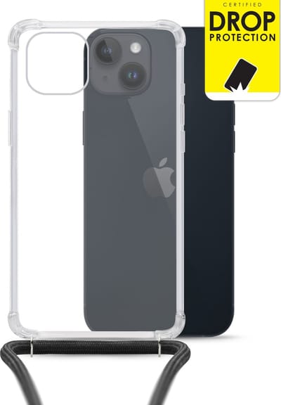 My Style Doorzichtig Telefoonhoesje geschikt voor Apple iPhone 14 Plus Flexibel TPU | My Style Loop Hoesje met koord | Doorzichtig Hoesje iPhone 14 Plus - Transparant