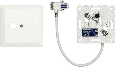 Teleste Enkelgats wandcontactdoos met verlengkabel