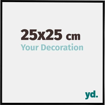 Your Decoration - Fotolijst 25x25 cm - Kunststof - Zwart Mat - Evry