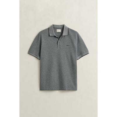 Gant Polo 2-Tone Short Sleeve Cotton Avond Blauw / male
