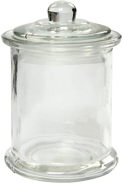 Pot met deksel, H: 14,5 cm, d 8 cm, 10 stuk/ 1 doos