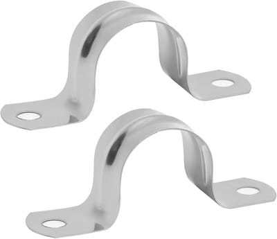 Set van 20 U-vormige buisklemmen Ø 40 mm, metalen steunen voor buizen, perfect voor waterleidingen en kabelbevestiging, 2 x 304 roestvrijstalen klemmen