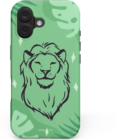 Casetastic hoesje geschikt voor Apple iPhone 16 - MagSafe - Dubbellaagse bescherming - Trots in de jungle - Fashion Case - Mintgroen